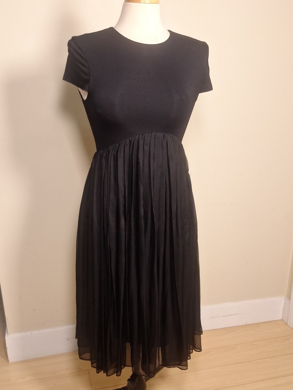 McQ  2012 Alexander McQueen mixed-media plissé dress Size 2